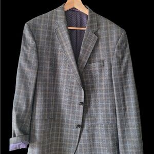 Ted Baker Charcoal Checkered Blazer